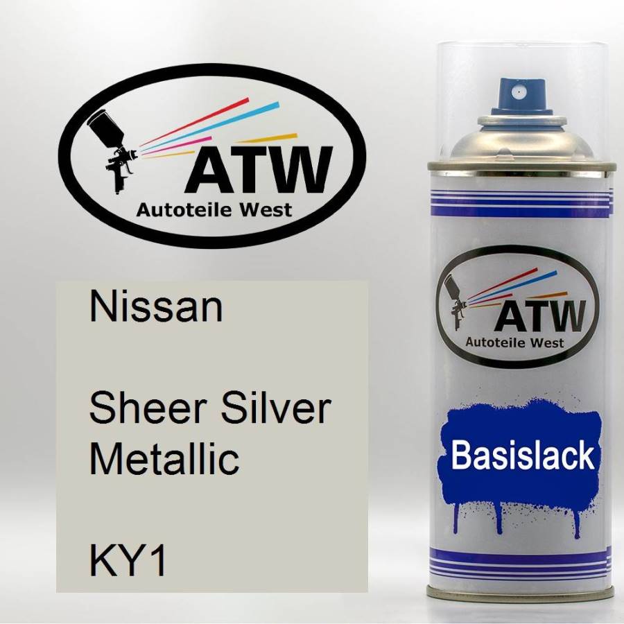 Nissan, Sheer Silver Metallic, KY1: 400ml Sprühdose, von ATW Autoteile West.